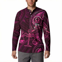 Personalised Polynesia Zodiac Libra Button Sweatshirt Galaxy Polynesian Pattern Chest Tattoo Style LT14 - Polynesian Pride