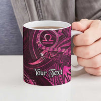 Personalised Polynesia Zodiac Libra Ceramic Mug Galaxy Polynesian Pattern Chest Tattoo Style