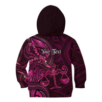 Personalised Polynesia Zodiac Libra Kid Hoodie Galaxy Polynesian Pattern Chest Tattoo Style LT14 - Polynesian Pride