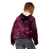Personalised Polynesia Zodiac Libra Kid Hoodie Galaxy Polynesian Pattern Chest Tattoo Style LT14 - Polynesian Pride
