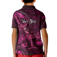 Personalised Polynesia Zodiac Libra Kid Polo Shirt Galaxy Polynesian Pattern Chest Tattoo Style LT14 - Polynesian Pride