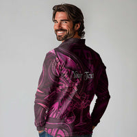 Personalised Polynesia Zodiac Libra Long Sleeve Polo Shirt Galaxy Polynesian Pattern Chest Tattoo Style LT14 - Polynesian Pride