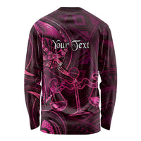 Personalised Polynesia Zodiac Libra Long Sleeve Shirt Galaxy Polynesian Pattern Chest Tattoo Style LT14 - Polynesian Pride