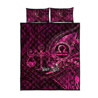 Personalised Polynesia Zodiac Libra Quilt Bed Set Galaxy Polynesian Pattern Chest Tattoo Style LT14 - Polynesian Pride