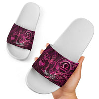 Personalised Polynesia Zodiac Libra Slide Sandals Galaxy Polynesian Pattern Chest Tattoo Style LT14 - Polynesian Pride