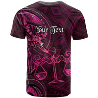 Personalised Polynesia Zodiac Libra T Shirt Galaxy Polynesian Pattern Chest Tattoo Style LT14 - Polynesian Pride