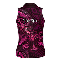 Personalised Polynesia Zodiac Libra Women Sleeveless Polo Shirt Galaxy Polynesian Pattern Chest Tattoo Style LT14 - Polynesian Pride