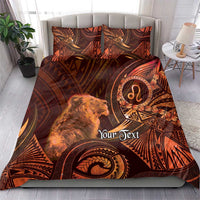 Personalised Polynesia Zodiac Leo Bedding Set Galaxy Polynesian Pattern Chest Tattoo Style LT14 - Polynesian Pride