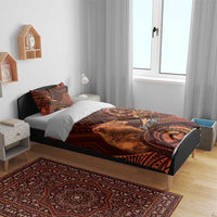 Personalised Polynesia Zodiac Leo Bedding Set Galaxy Polynesian Pattern Chest Tattoo Style LT14 - Polynesian Pride