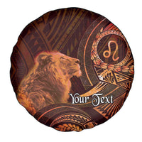 Personalised Polynesia Zodiac Leo Spare Tire Cover Galaxy Polynesian Pattern Chest Tattoo Style