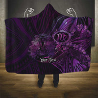 Personalised Polynesia Zodiac Virgo Hooded Blanket Galaxy Polynesian Pattern Chest Tattoo Style LT14 - Polynesian Pride