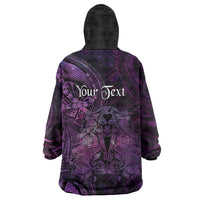Personalised Polynesia Zodiac Virgo Wearable Blanket Hoodie Galaxy Polynesian Pattern Chest Tattoo Style