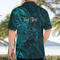 Personalised Polynesia Zodiac Sagittarius Hawaiian Shirt Galaxy Polynesian Pattern Chest Tattoo Style LT14 - Polynesian Pride