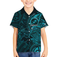 Personalised Polynesia Zodiac Sagittarius Hawaiian Shirt Galaxy Polynesian Pattern Chest Tattoo Style LT14 - Polynesian Pride