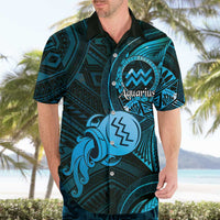 Personalised Polynesia Zodiac Aquarius Hawaiian Shirt Galaxy Polynesian Pattern Chest Tattoo Style LT14 - Polynesian Pride