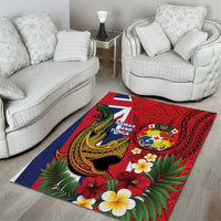 Hawaii And Tonga Area Rug Shark Tattoo With Tongan Coat Of Arms