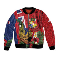 Hawaii And Tonga Bomber Jacket Shark Tattoo With Tongan Coat Of Arms
