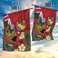 Hawaii And Tonga Garden Flag Shark Tattoo With Tongan Coat Of Arms