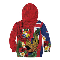 Hawaii And Tonga Kid Hoodie Shark Tattoo With Tongan Coat Of Arms