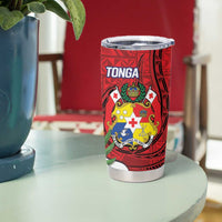 Hawaii And Tonga Tumbler Cup Shark Tattoo With Tongan Coat Of Arms