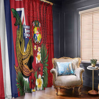 Hawaii And Tonga Window Curtain Shark Tattoo With Tongan Coat Of Arms