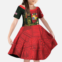 Hawaii And Tonga Family Matching Puletasi and Hawaiian Shirt King Kamehameha Tribal Ngatu Pattern