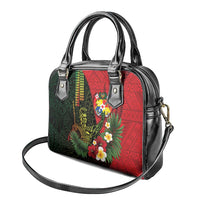 Hawaii And Tonga Shoulder Handbag King Kamehameha Tribal Ngatu Pattern