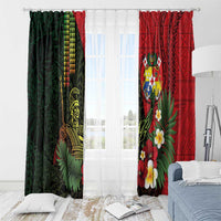 Hawaii And Tonga Window Curtain King Kamehameha Tribal Ngatu Pattern