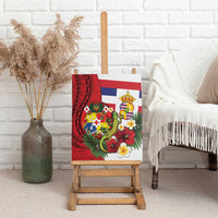 Hawaii And Tonga Canvas Wall Art King Kalakaua Tribal Gecko Tongan Ngatu