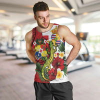 Hawaii And Tonga Men Tank Top King Kalakaua Tribal Gecko Tongan Ngatu