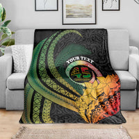 Personalised Vanuatu Independence Day Blanket July 30 Pig Tusk Long God Yumi Stanap LT14 - Polynesian Pride