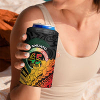 Personalised Vanuatu Independence Day 4 in 1 Can Cooler Tumbler July 30 Pig Tusk Long God Yumi Stanap