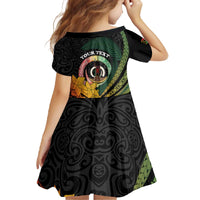 Personalised Vanuatu Independence Day Family Matching Off The Shoulder Long Sleeve Dress and Hawaiian Shirt July 30 Pig Tusk Long God Yumi Stanap LT14 - Polynesian Pride