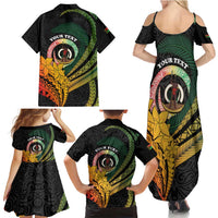 Personalised Vanuatu Independence Day Family Matching Summer Maxi Dress and Hawaiian Shirt July 30 Pig Tusk Long God Yumi Stanap LT14 - Polynesian Pride