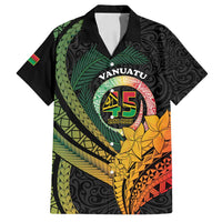 Personalised Vanuatu Independence Day Family Matching Summer Maxi Dress and Hawaiian Shirt July 30 Pig Tusk Long God Yumi Stanap LT14 Dad's Shirt - Short Sleeve Black - Polynesian Pride