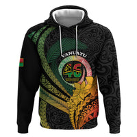 Personalised Vanuatu Independence Day Hoodie July 30 Pig Tusk Long God Yumi Stanap LT14 Pullover Hoodie Black - Polynesian Pride