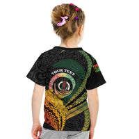Personalised Vanuatu Independence Day Kid T Shirt July 30 Pig Tusk Long God Yumi Stanap LT14 - Polynesian Pride