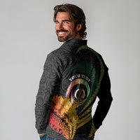Personalised Vanuatu Independence Day Long Sleeve Polo Shirt July 30 Pig Tusk Long God Yumi Stanap LT14 - Polynesian Pride