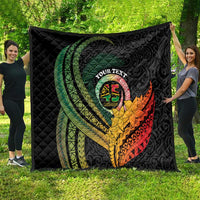 Personalised Vanuatu Independence Day Quilt July 30 Pig Tusk Long God Yumi Stanap LT14 - Polynesian Pride