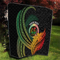 Personalised Vanuatu Independence Day Quilt July 30 Pig Tusk Long God Yumi Stanap LT14 - Polynesian Pride