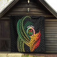 Personalised Vanuatu Independence Day Quilt July 30 Pig Tusk Long God Yumi Stanap LT14 - Polynesian Pride