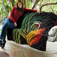 Personalised Vanuatu Independence Day Quilt July 30 Pig Tusk Long God Yumi Stanap LT14 - Polynesian Pride