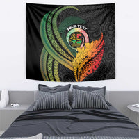 Personalised Vanuatu Independence Day Tapestry July 30 Pig Tusk Long God Yumi Stanap LT14 - Polynesian Pride