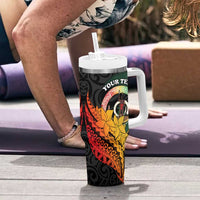 Personalised Vanuatu Independence Day Tumbler With Handle July 30 Pig Tusk Long God Yumi Stanap LT14 - Polynesian Pride