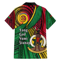 Halo Vanuatu Family Matching Off Shoulder Short Dress and Hawaiian Shirt Happy 46th Independence Anniversary LT14 - Polynesian Pride