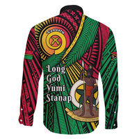 Halo Vanuatu Family Matching Tank Maxi Dress and Hawaiian Shirt Happy 46th Independence Anniversary LT14 - Polynesian Pride