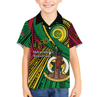 Halo Vanuatu Kid Hawaiian Shirt Happy 46th Independence Anniversary LT14 Kid Black - Polynesian Pride