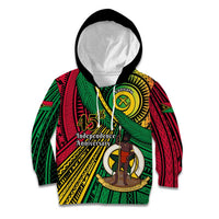 Halo Vanuatu Kid Hoodie Happy 46th Independence Anniversary LT14 Hoodie Black - Polynesian Pride