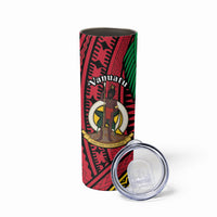 Halo Vanuatu Skinny Tumbler Happy 46th Independence Anniversary LT14 - Polynesian Pride