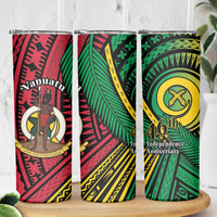 Halo Vanuatu Skinny Tumbler Happy 46th Independence Anniversary LT14 - Polynesian Pride